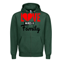 Sports Green family love Zipper Hoodie - Bettercallsaul