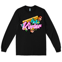 Black hello kinder Long Sleeve Tee - JahusDesignShop