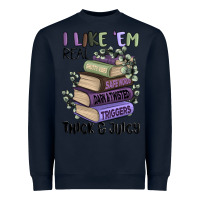 Navy i like them real thick and juicy books Heavyweight Sweatshirt - MaliasSmallBusiness