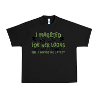 Black i married my wife for her looks Urban Heavy Tee - MaliasSmallBusiness