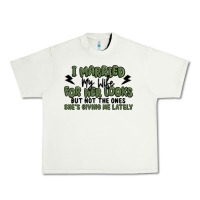 Pistachio i married my wife for her looks Urban Heavy Tee - MaliasSmallBusiness