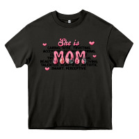 Asphalt she is mom compliment words Heavy Core Tee - JahusDesignShop