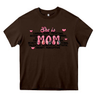 Chocolate Brown she is mom compliment words Heavy Core Tee - JahusDesignShop