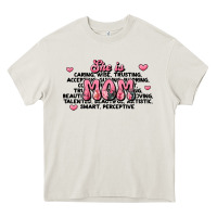 Cream she is mom compliment words Heavy Core Tee - JahusDesignShop