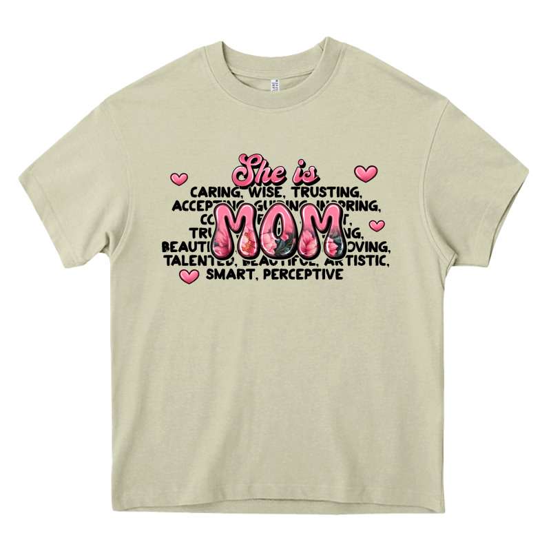 She Is Mom Compliment Words Heavy Core Tee by JahusDesignShop | Teevron