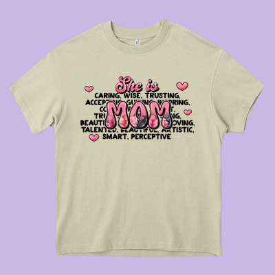 She Is Mom Compliment Words Heavy Core Tee Designed By Jahusdesignshop