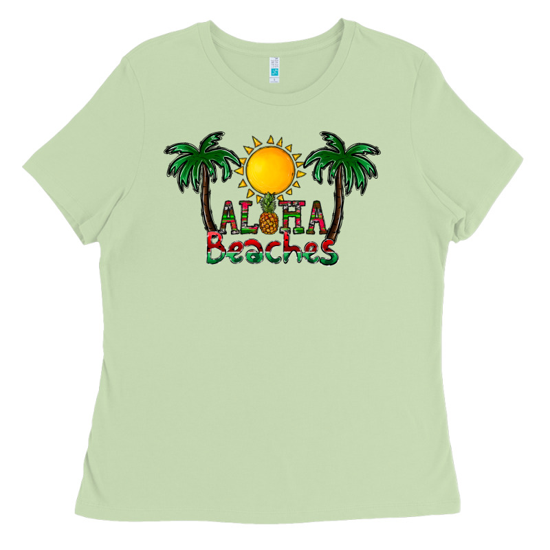 Aloha Beaches Ladies Tee by CowhideDigitalArt | Teevron