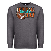 Charcoal Heather Football kinda day Premium Sweatshirt - HowdyJamesFarm