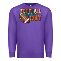 Purple Football kinda day Premium Sweatshirt - HowdyJamesFarm