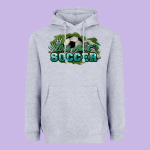 Wild About Soccer Heavyweight Hoodie Designed By Howdyjamesfarm