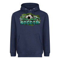 Navy Wild about Soccer Heavyweight Hoodie - HowdyJamesFarm