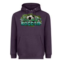 Plum Wild about Soccer Heavyweight Hoodie - HowdyJamesFarm