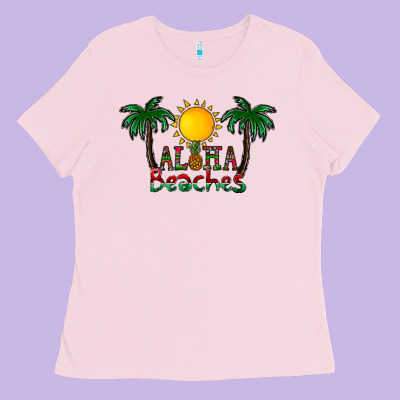 Aloha Beaches Ladies Tee Designed By Cowhidedigitalart