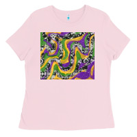 Bubblegum Pink mardi gras cowhide Ladies Tee - RanaPortraitStore