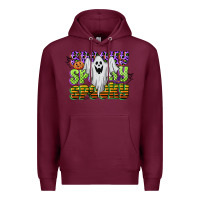 Burgundy spooky spooky spooky Premium Hoodie - CowGirlArtShop