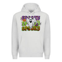 Dove Grey spooky spooky spooky Premium Hoodie - CowGirlArtShop
