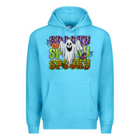 Ocean Blue spooky spooky spooky Premium Hoodie - CowGirlArtShop