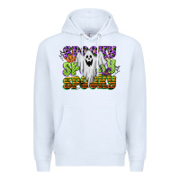 White spooky spooky spooky Premium Hoodie - CowGirlArtShop