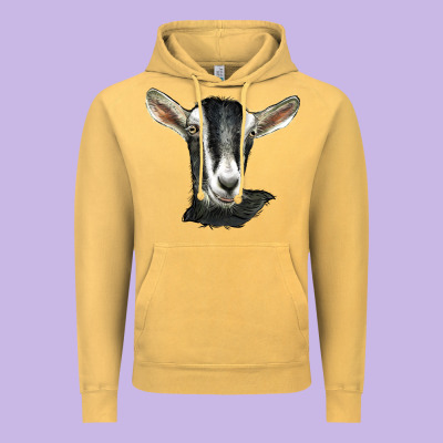 Alpine Goat Head Vintage Hoodie Designed By Lillyallendesigns