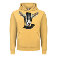 Vintage Mustard alpine goat head Vintage Hoodie - LillyAllenDesigns