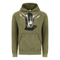 Vintage Olive alpine goat head Vintage Hoodie - LillyAllenDesigns