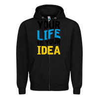 Black YOUR LIFE YOUR IDEA V2 Zipper Hoodie - Bettercallsaul