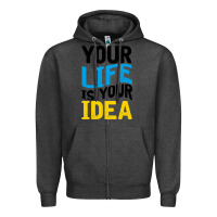 Charcoal Heather YOUR LIFE YOUR IDEA V2 Zipper Hoodie - Bettercallsaul