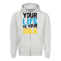 Dove Grey YOUR LIFE YOUR IDEA V2 Zipper Hoodie - Bettercallsaul