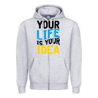 Heather Grey YOUR LIFE YOUR IDEA V2 Zipper Hoodie - Bettercallsaul