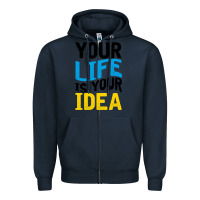 Navy YOUR LIFE YOUR IDEA V2 Zipper Hoodie - Bettercallsaul