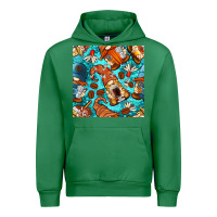 Emerald coffee and barista gnomes with glitter seamless pattern bbs Urban Hoodie - BundleAndBundleShop