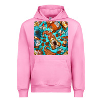 Fuchsia Pink coffee and barista gnomes with glitter seamless pattern bbs Urban Hoodie - BundleAndBundleShop