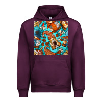 Mauve Wine coffee and barista gnomes with glitter seamless pattern bbs Urban Hoodie - BundleAndBundleShop
