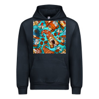 Navy coffee and barista gnomes with glitter seamless pattern bbs Urban Hoodie - BundleAndBundleShop
