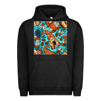 Pigment Black coffee and barista gnomes with glitter seamless pattern bbs Urban Hoodie - BundleAndBundleShop