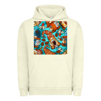 Pigment Pistachio coffee and barista gnomes with glitter seamless pattern bbs Urban Hoodie - BundleAndBundleShop