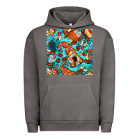 Pigment Tornado coffee and barista gnomes with glitter seamless pattern bbs Urban Hoodie - BundleAndBundleShop