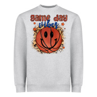 Heather Grey game day vibes Heavyweight Sweatshirt - MaliasSmallBusiness