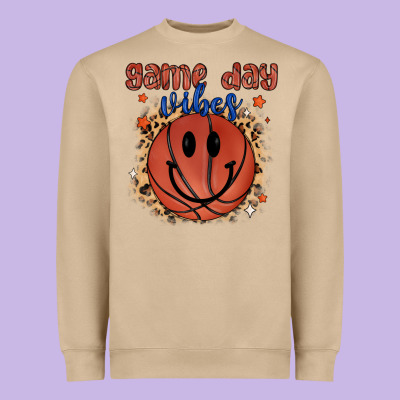 Game Day Vibes Heavyweight Sweatshirt Designed By Maliassmallbusiness