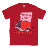 Red heart record player Classic Tee - MaliasSmallBusiness