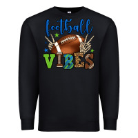 Black Football vibes green and blue Premium Sweatshirt - HowdyJamesFarm