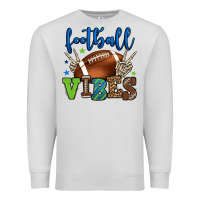 Dove Grey Football vibes green and blue Premium Sweatshirt - HowdyJamesFarm