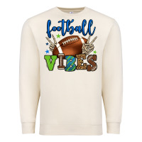 Sandshell Football vibes green and blue Premium Sweatshirt - HowdyJamesFarm