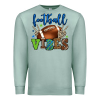 Seafoam Football vibes green and blue Premium Sweatshirt - HowdyJamesFarm