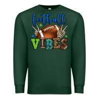 Sports Green Football vibes green and blue Premium Sweatshirt - HowdyJamesFarm