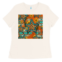 Bone western stars seamless pattern Ladies Tee - HRA Design Shop