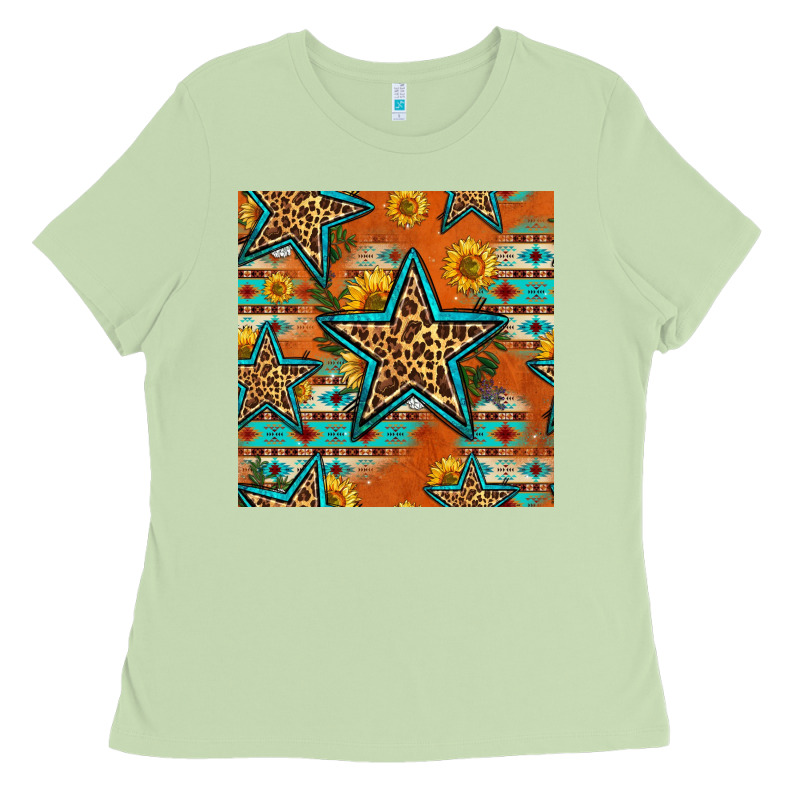 Western Stars Seamless Pattern Ladies Tee by HRA Design Shop | Teevron