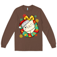 Chestnut Christmas wreaths cat Long Sleeve Tee - MaliasSmallBusiness