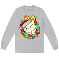 Moon Dust Christmas wreaths cat Long Sleeve Tee - MaliasSmallBusiness