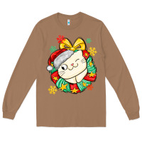 Toasted Coconut Christmas wreaths cat Long Sleeve Tee - MaliasSmallBusiness